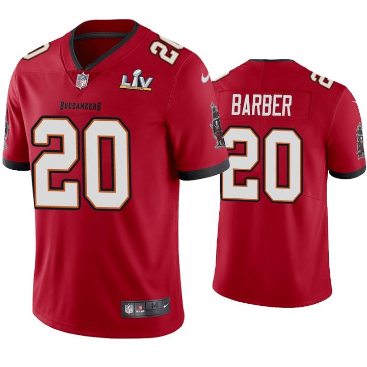 Men Tampa Bay Buccaneers 20 Ronde Barber Nike Red Super Bowl LV Limited NFL Jersey